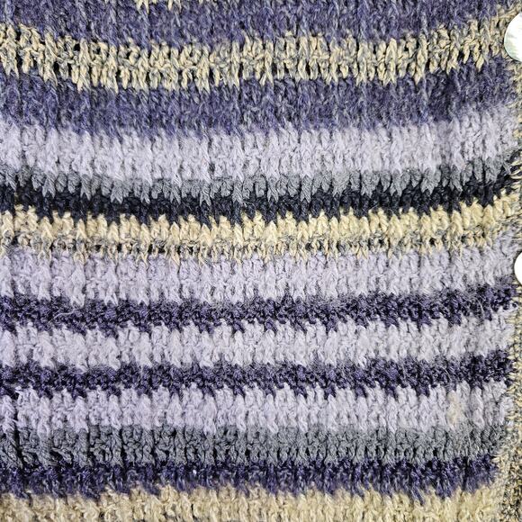 Y2K Sigrid Olsen Silk Mohair Women Cardigan Sweater Handknit Crochet Cabincore M - Picture 6 of 12